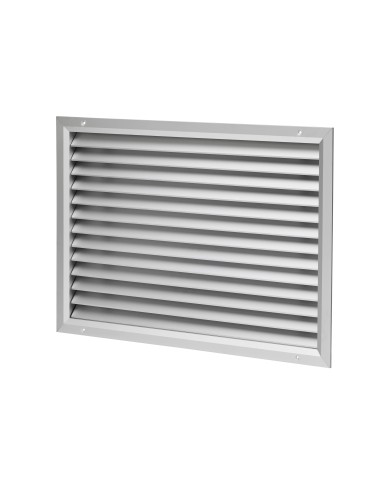 PAEA (external air intake and exhaust grille with fixed fins, aluminium, 30 mm pitch)