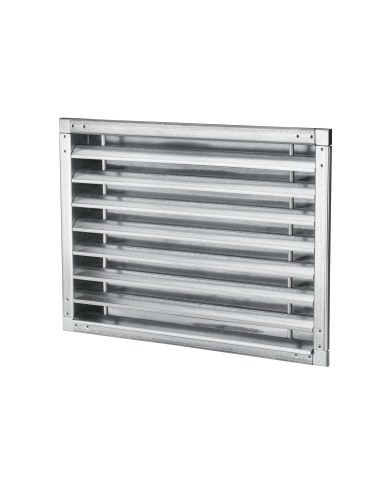 PAEZ (expulsion grille and external air intake with fixed fins, steel, 50 mm pitch)