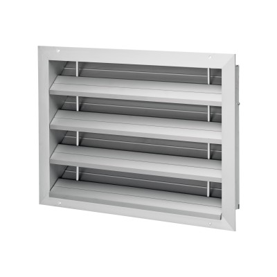 PAE1A (external air intake and exhaust grille with fixed fins, aluminium, 100 mm pitch)