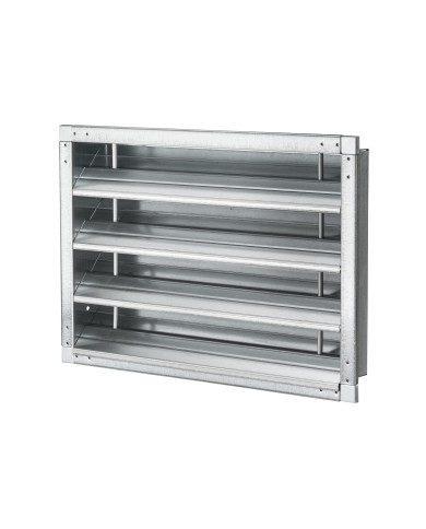 PAE1Z (expulsion grille and external air intake with fixed fins, steel, 100 mm pitch)